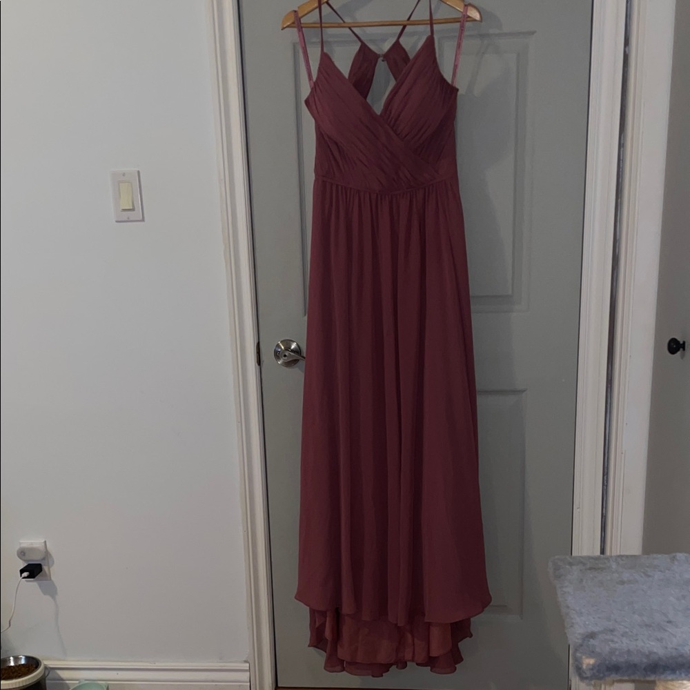 Mori Lee Mauve High Low Dress